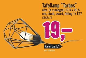 Aanbiedingen Tafellamp tarbes - Huismerk Hornbach - Geldig van 19/12/2016 tot 01/01/2017 bij Hornbach