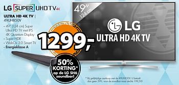 Aanbiedingen Lg ultra hd 4k tv 49uh850v - LG - Geldig van 19/12/2016 tot 01/01/2017 bij Expert