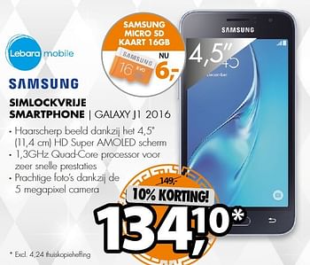 Aanbiedingen Samsung galaxy j1 2016 - Samsung - Geldig van 19/12/2016 tot 01/01/2017 bij Expert
