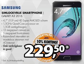 Aanbiedingen Samsung galaxy a3 2016 - Samsung - Geldig van 19/12/2016 tot 01/01/2017 bij Expert