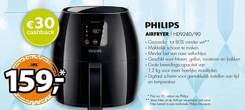 Aanbiedingen Philips airfryer hd9240-90 - Philips - Geldig van 19/12/2016 tot 01/01/2017 bij Expert