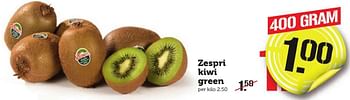 Aanbiedingen Zespri kiwi green - Zespri - Geldig van 26/12/2016 tot 01/01/2017 bij Coop