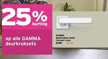 Aanbiedingen Gamma deurkrukset hotel - Huismerk - Gamma - Geldig van 27/12/2016 tot 01/01/2017 bij Gamma
