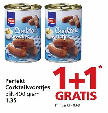 Aanbiedingen Perfekt cocktailworstjes - Perfekt - Geldig van 27/12/2016 tot 01/01/2017 bij Jan Linders