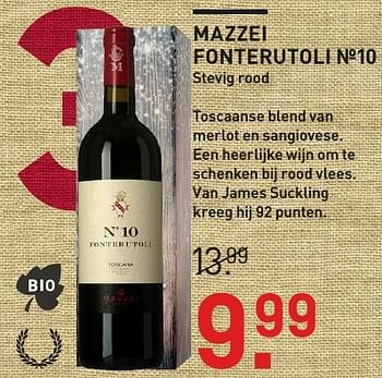 Aanbiedingen Mazzei fonterutoli 10 stevig rood - Rode wijnen - Geldig van 04/12/2016 tot 05/12/2016 bij Gall & Gall