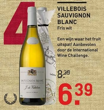Aanbiedingen Villebois sauvignon blanc fris wit - Witte wijnen - Geldig van 04/12/2016 tot 05/12/2016 bij Gall & Gall