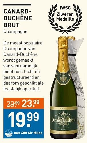 Aanbiedingen Canardduchêne brut champagne - Champagne - Geldig van 04/12/2016 tot 05/12/2016 bij Gall & Gall