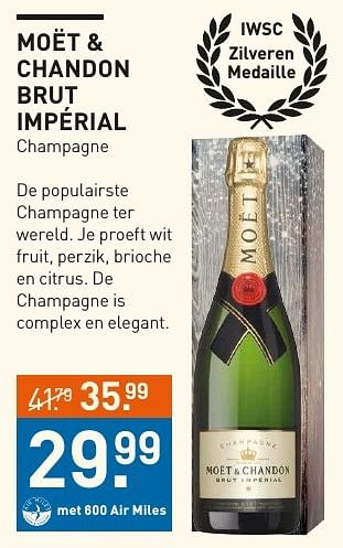 Aanbiedingen Moët + chandon brut impérial champagne - Moet &amp; Chandon - Geldig van 04/12/2016 tot 05/12/2016 bij Gall & Gall