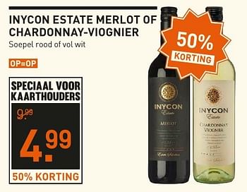 Aanbiedingen Inycon estate merlot of chardonnay-viognier - Rode wijnen - Geldig van 04/12/2016 tot 05/12/2016 bij Gall & Gall