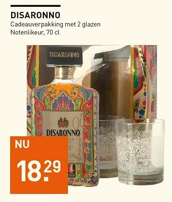 Aanbiedingen Disaronno cadeauverpakking met 2 glazen notenlikeur - Disaronno - Geldig van 04/12/2016 tot 05/12/2016 bij Gall & Gall