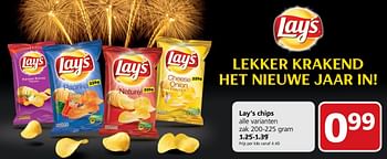 Aanbiedingen Lay`s chips - Lay's - Geldig van 27/12/2016 tot 01/01/2017 bij Jan Linders