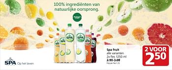 Aanbiedingen Spa fruit - Spa - Geldig van 27/12/2016 tot 01/01/2017 bij Jan Linders