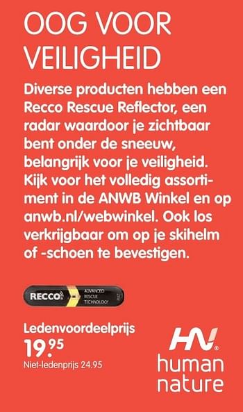 Aanbiedingen Recco - Huismerk - ANWB - Geldig van 12/12/2016 tot 01/01/2017 bij ANWB