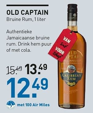 Aanbiedingen Old captain bruine rum - Old Captain - Geldig van 04/12/2016 tot 05/12/2016 bij Gall & Gall