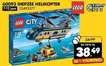 Aanbiedingen 60093 diepzee helikopter - Lego - Geldig van 17/12/2016 tot 01/01/2017 bij Toys XL