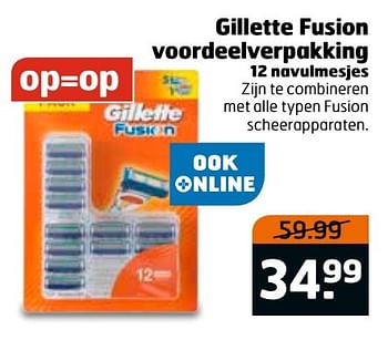 Aanbiedingen Gillette fusion voordeelverpakking - Gillette - Geldig van 27/12/2016 tot 01/01/2017 bij Trekpleister