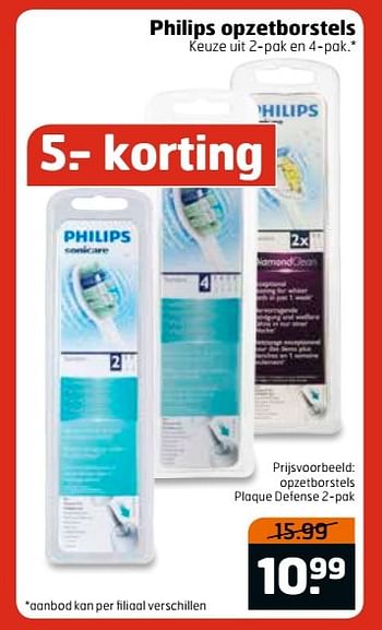 Aanbiedingen Opzetborstels plaque defense - Philips - Geldig van 27/12/2016 tot 01/01/2017 bij Trekpleister