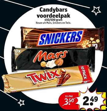Aanbiedingen Candybars voordeelpak - Mars Snacks - Geldig van 27/12/2016 tot 01/01/2017 bij Kruidvat
