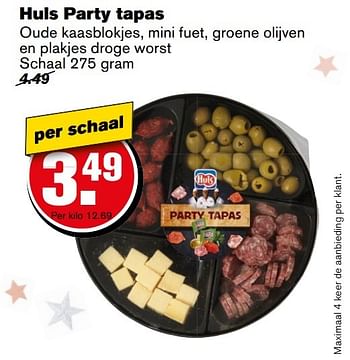Aanbiedingen Huls party tapas - Huls - Geldig van 27/12/2016 tot 03/01/2017 bij Hoogvliet