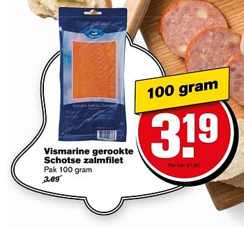 Aanbiedingen Vismarine gerookte schotse zalmfilet - Vismarine - Geldig van 27/12/2016 tot 03/01/2017 bij Hoogvliet