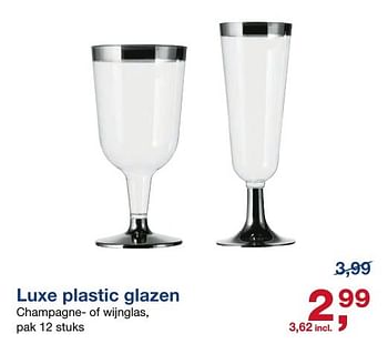 Huismerk - Makro Luxe plastic glazen champagne- wijnglas Promotie