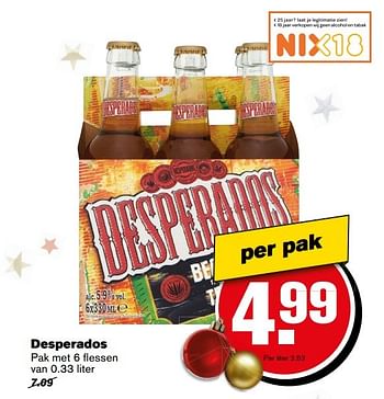 Aanbiedingen Desperados - Desperados - Geldig van 27/12/2016 tot 03/01/2017 bij Hoogvliet