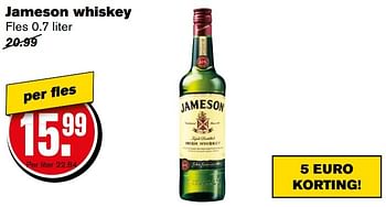 Aanbiedingen Jameson whiskey - Jameson - Geldig van 27/12/2016 tot 03/01/2017 bij Hoogvliet