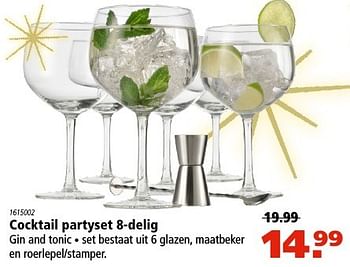 Aanbiedingen Cocktail partyset - Huismerk - Marskramer - Geldig van 22/12/2016 tot 04/01/2017 bij Marskramer