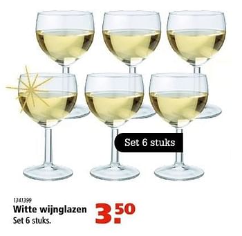 Aanbiedingen Witte wijnglazen - Huismerk - Marskramer - Geldig van 22/12/2016 tot 04/01/2017 bij Marskramer