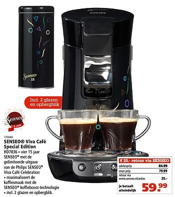 Aanbiedingen Philips senseo viva café special edition - Philips - Geldig van 22/12/2016 tot 04/01/2017 bij Marskramer