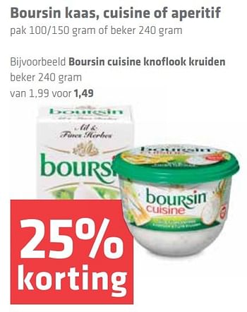 Aanbiedingen Boursin cuisine knoflook kruiden - Boursin - Geldig van 27/12/2016 tot 04/01/2017 bij Spar
