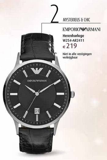 Aanbiedingen Herenhorloge w254-ar2411 - Emporio Armani - Geldig van 12/12/2016 tot 05/01/2017 bij Siebel Juweliers