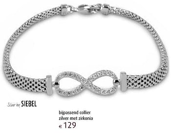 Aanbiedingen Bijpassend collier zilver met zirkonia - Huismerk - Siebel Juweliers - Geldig van 12/12/2016 tot 05/01/2017 bij Siebel Juweliers