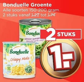 Aanbiedingen Bonduelle groente - Bonduelle - Geldig van 01/01/2017 tot 07/01/2017 bij Vomar