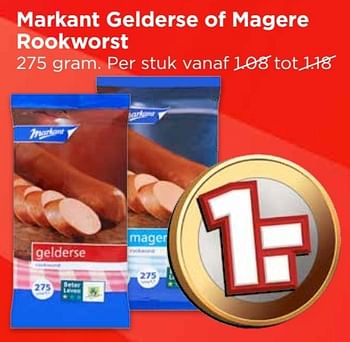 Aanbiedingen Markant gelderse of magere rookworst - Markant - Geldig van 01/01/2017 tot 07/01/2017 bij Vomar