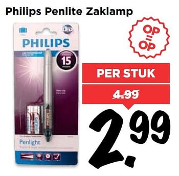 Aanbiedingen Philips penlite zaklamp - Philips - Geldig van 01/01/2017 tot 07/01/2017 bij Vomar