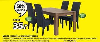 Aanbiedingen Bakkely stoelen - Huismerk - Jysk - Geldig van 24/12/2016 tot 08/01/2017 bij Jysk