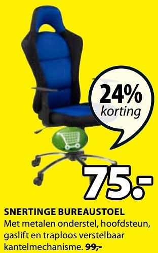 Aanbiedingen Snertinge bureaustoel - Huismerk - Jysk - Geldig van 24/12/2016 tot 08/01/2017 bij Jysk