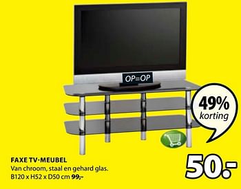 Aanbiedingen Faxe tv-meubel - Huismerk - Jysk - Geldig van 24/12/2016 tot 08/01/2017 bij Jysk