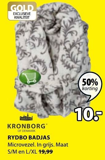 Aanbiedingen Rydbo badjas - Kronborg - Geldig van 24/12/2016 tot 08/01/2017 bij Jysk