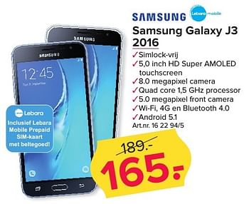 Aanbiedingen Samsung galaxy j3 2016 - Samsung - Geldig van 25/12/2016 tot 08/01/2017 bij Kijkshop