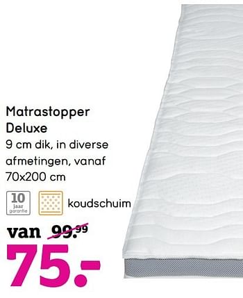 Aanbiedingen Matrastopper deluxe - Huismerk - Leen Bakker - Geldig van 26/12/2016 tot 08/01/2017 bij Leen Bakker