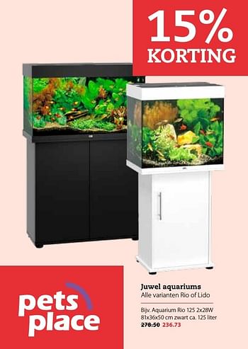 Aanbiedingen Juwel aquariums aquarium rio - Petsplace - Geldig van 26/12/2016 tot 08/01/2017 bij Boerenbond