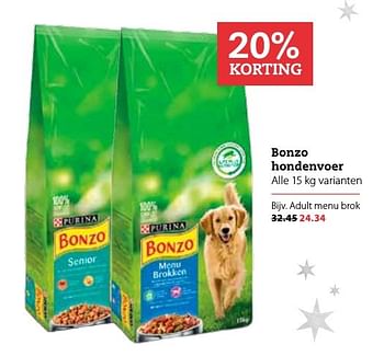 Aanbiedingen Bonzo hondenvoer - Bonzo - Geldig van 26/12/2016 tot 08/01/2017 bij Pets Place