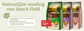 Aanbiedingen Natuurlijke voeding van sam`s field - Sam's Field - Geldig van 26/12/2016 tot 08/01/2017 bij Pets Place