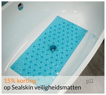 Aanbiedingen 15% korting op sealskin veiligheidsmatten - Sealskin - Geldig van 01/01/2017 tot 31/01/2017 bij Sanitairwinkel