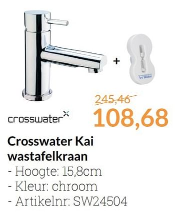 Aanbiedingen Crosswater kai wastafelkraan - Crosswater - Geldig van 01/01/2017 tot 31/01/2017 bij Sanitairwinkel