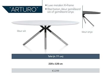 Aanbiedingen Tafel - Huismerk - Xooon - Geldig van 01/12/2016 tot 30/04/2017 bij Xooon