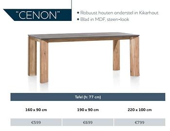 Aanbiedingen Tafel - Huismerk - Xooon - Geldig van 01/12/2016 tot 30/04/2017 bij Xooon