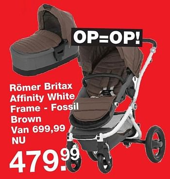 Aanbiedingen Römer britax affinity white frame - fossil brown - Romer - Geldig van 25/12/2016 tot 09/01/2017 bij Baby & Tiener Megastore